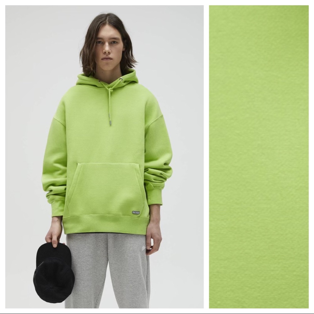 NWT. Pull and Bear Men’s Basic Comfort Lime Green Hoodie. Size XL.